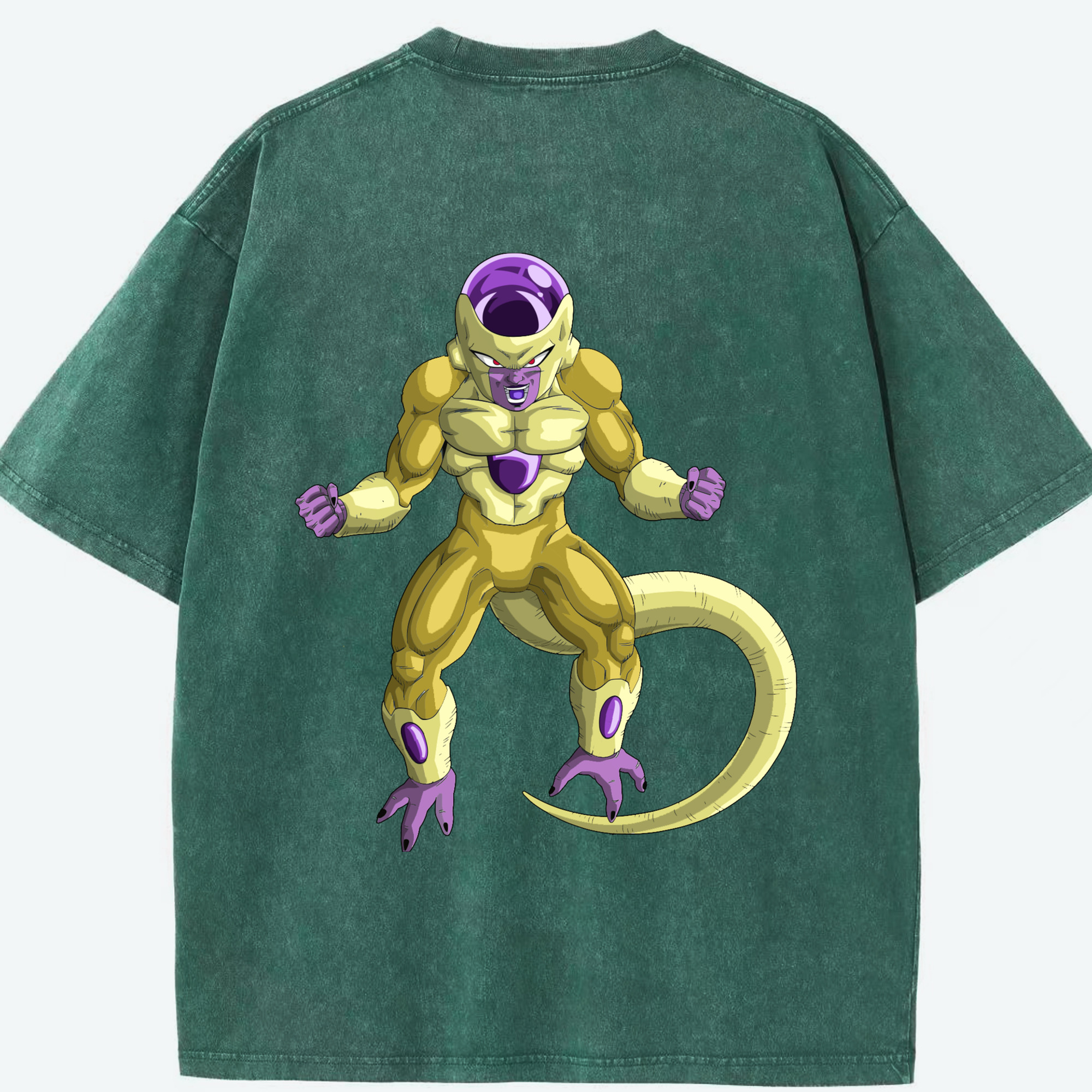 （画像用） ドラゴンボール フリーザ DRAGON BALL Frieza 綿100% ヴィンテージ風 半袖Tシャツ（背面プリント）